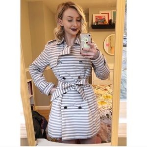 Banana republic striped raincoat